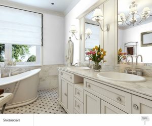 Biała łazienka jasne-meble-w-lazience