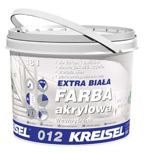 SUPER BIAŁA FARBA AKRYLOWA WEWNĘTRZNA 012