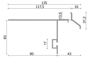 Przekrój profilu LUX Profil